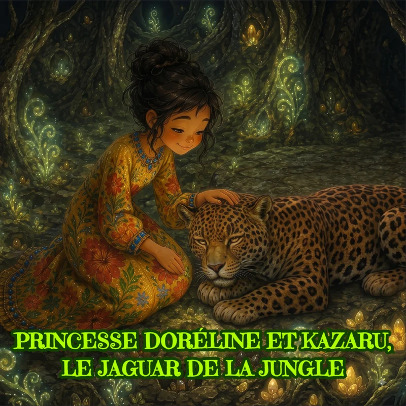 Couverture de Princesse Doréline et Kazaru le Jaguar